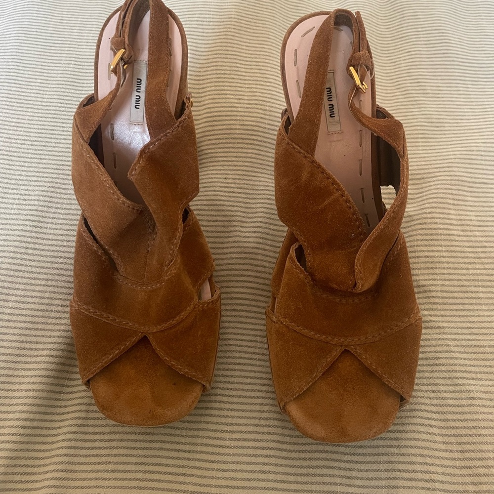 Miu Miu Suede Platforms - Picture 3 of 8